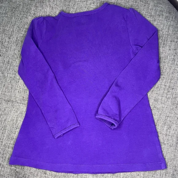 J Khaki Girls 5 Tunic Purple Flower long sleeve - Picture 5 of 6